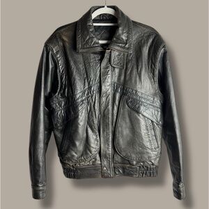 rare vintage chia 100% leather jacket
